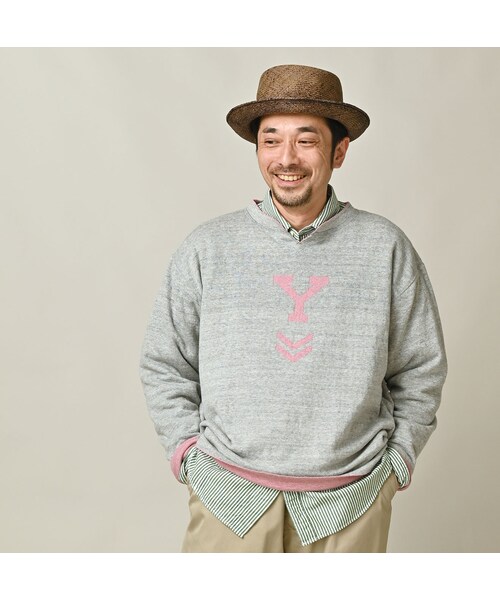 45R（フォーティファイブアール）の「リバーシブルジャカードの908Tシャツ（トップス・レディース・12-ボーンホワイトトップ/13-リネンベージュトップ/24-グレートップ/72-Umiiブルー・02-S/03-M/04-L）」の11枚目の写真