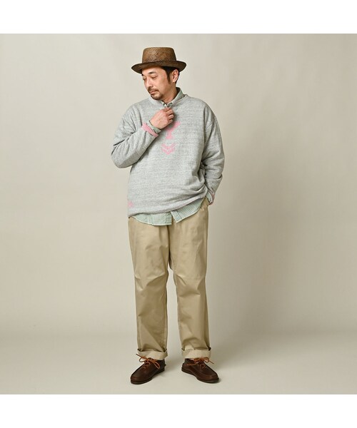 45R（フォーティファイブアール）の「リバーシブルジャカードの908Tシャツ（トップス・レディース・12-ボーンホワイトトップ/13-リネンベージュトップ/24-グレートップ/72-Umiiブルー・02-S/03-M/04-L）」の7枚目の写真