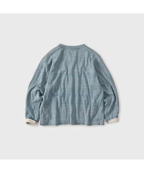 45R（フォーティファイブアール）の「リバーシブルジャカードの908Tシャツ（トップス・レディース・12-ボーンホワイトトップ/13-リネンベージュトップ/24-グレートップ/72-Umiiブルー・02-S/03-M/04-L）」の5枚目の写真