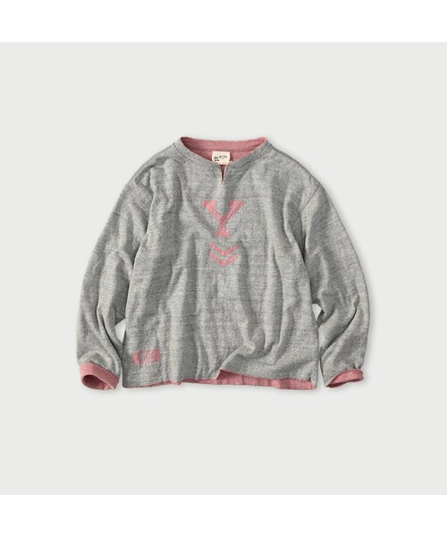 45R（フォーティファイブアール）の「リバーシブルジャカードの908Tシャツ（トップス・レディース・12-ボーンホワイトトップ/13-リネンベージュトップ/24-グレートップ/72-Umiiブルー・02-S/03-M/04-L）」の3枚目の写真