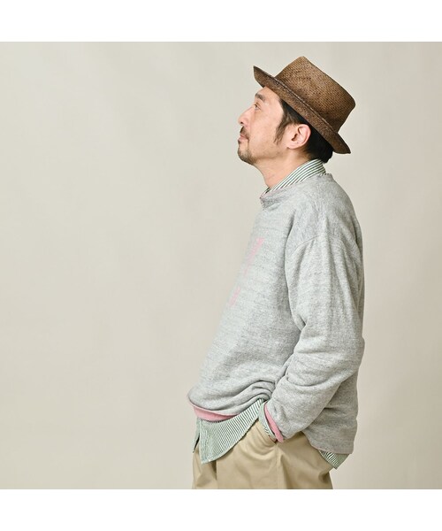 45R（フォーティファイブアール）の「リバーシブルジャカードの908Tシャツ（トップス・レディース・12-ボーンホワイトトップ/13-リネンベージュトップ/24-グレートップ/72-Umiiブルー・02-S/03-M/04-L）」の12枚目の写真