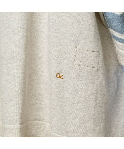 45R（フォーティファイブアール）の「ロゴジャカードのビッグスリットTシャツ（トップス・レディース・12-ボーンホワイトトップ/13-リネンベージュトップ/24-グレートップ/72-Umiiブルー・00-フリー）」の15枚目の写真