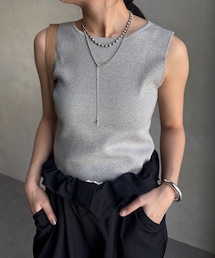 DouDou | 前後2WAYラメニットタンク(タンクトップ)