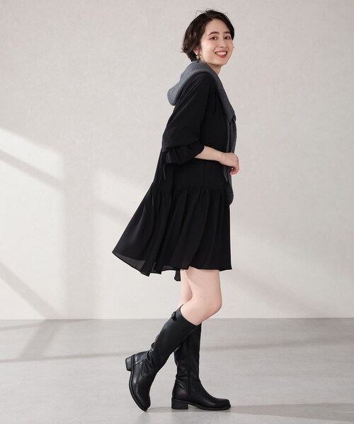 ORiental TRaffic（オリエンタルトラフィック）の「ピタ心地ストレッチロングブーツ/51502（その他・レディース・ブラック/ブラウン・S/M/L/LL）」の16枚目の写真