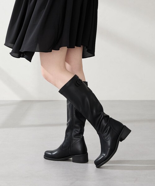 ORiental TRaffic（オリエンタルトラフィック）の「ピタ心地ストレッチロングブーツ/51502（その他・レディース・ブラック/ブラウン・S/M/L/LL）」の3枚目の写真