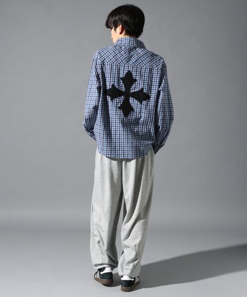 ALAND(エーランド)の「LAND MUSEUM/チェックチョーカー長袖シャツ(トップス・ブラック(19)/ネイビー(88)・M/L)」の12枚目の写真