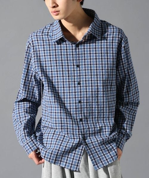 ALAND(エーランド)の「LAND MUSEUM/チェックチョーカー長袖シャツ(トップス・ブラック(19)/ネイビー(88)・M/L)」の16枚目の写真