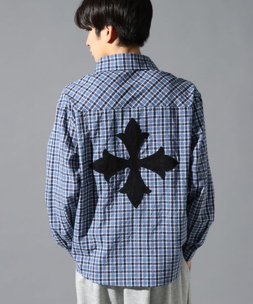 ALAND(エーランド)の「LAND MUSEUM/チェックチョーカー長袖シャツ(トップス・ブラック(19)/ネイビー(88)・M/L)」の15枚目の写真