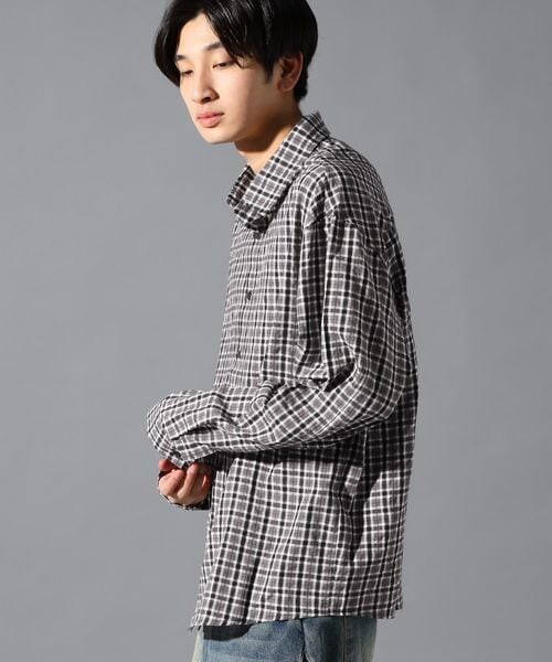 ALAND(エーランド)の「LAND MUSEUM/チェックチョーカー長袖シャツ(トップス・ブラック(19)/ネイビー(88)・M/L)」の8枚目の写真