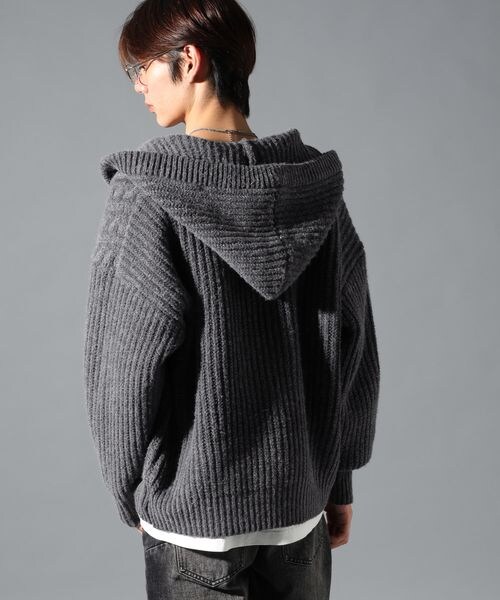 ALAND（エーランド）の「LAND MUSEUM／クロスケーブルフードカーディガン（トップス・グレー(15)/ブラック(19)・S/M/L）」の17枚目の写真