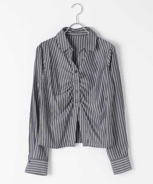 ALAND（エーランド）の「3.3 Field Trip／フロントギャザーコンパクトシャツ（トップス・ブラック(19)/サックス(85)・F）」の20枚目の写真