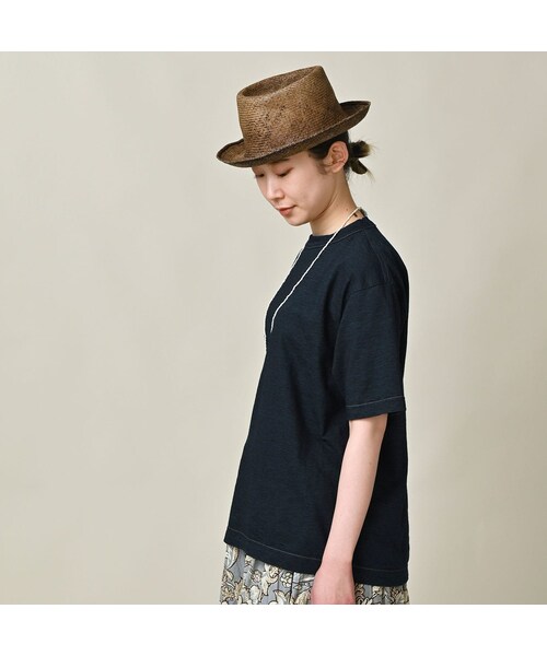 45R（フォーティファイブアール）の「天竺の908オーシャンTシャツ（インディゴ）（トップス・レディース・74-インディゴ R45・01-XS/02-S/03-M/04-L）」の6枚目の写真