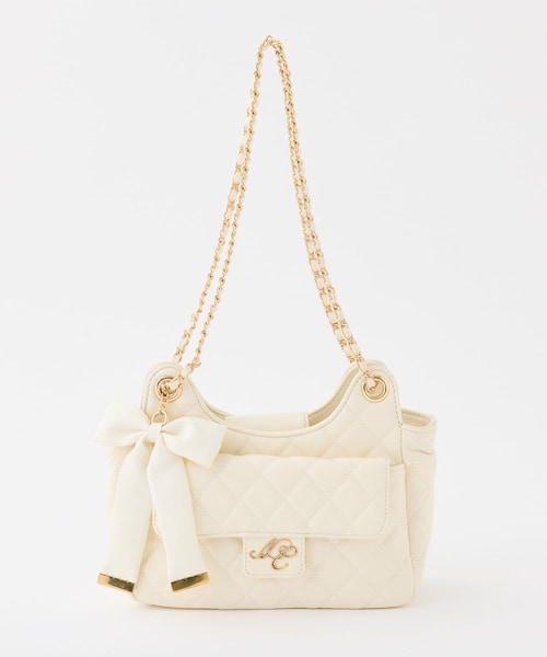 one after another NICE CLAUP(ワンアフターアナザーナイスクラップ)の「チェーンショルダー2WAYバック(ショルダーバッグ・レディース・アイボリー/ブラック/ブルー・FREE)」の1枚目の写真