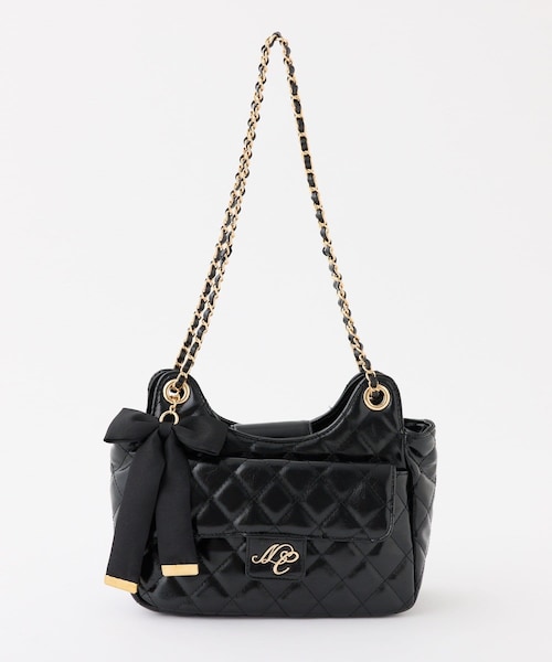 one after another NICE CLAUP(ワンアフターアナザーナイスクラップ)の「チェーンショルダー2WAYバック(ショルダーバッグ・レディース・アイボリー/ブラック/ブルー・FREE)」の2枚目の写真