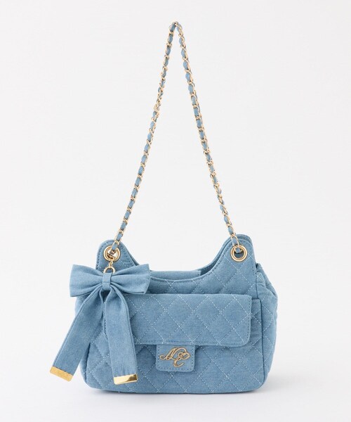 one after another NICE CLAUP(ワンアフターアナザーナイスクラップ)の「チェーンショルダー2WAYバック(ショルダーバッグ・レディース・アイボリー/ブラック/ブルー・FREE)」の3枚目の写真