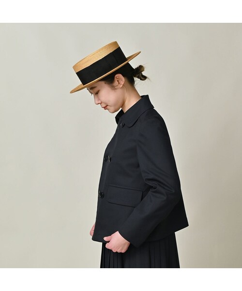 45R(フォーティファイブアール)の「ストレッチサージのアニーミニジャケット(ジャケット/アウター・レディース・23-グレー/75-ネイビー・02-M/03-L)」の6枚目の写真