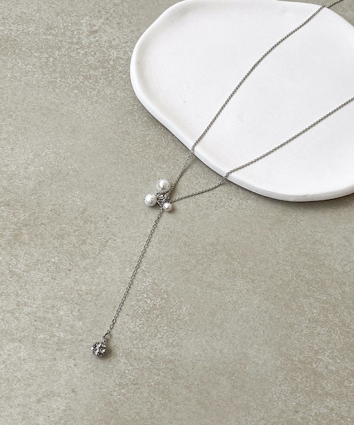 3coins（3coins）の「じゃらパールロングネックレス（ネックレス・レディース・シルバー/ゴールド・FREE）」の2枚目の写真