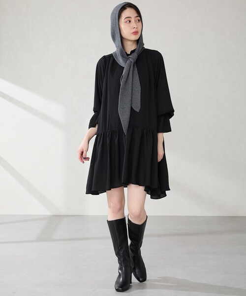 ORiental TRaffic（オリエンタルトラフィック）の「スクエアトゥチャンキーヒールロングブーツ/51501（その他・レディース・ブラック/ブラウン・SS/S/M/L/LL/3L）」の16枚目の写真