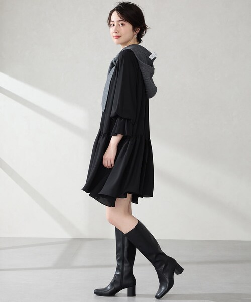 ORiental TRaffic（オリエンタルトラフィック）の「スクエアトゥチャンキーヒールロングブーツ/51501（その他・レディース・ブラック/ブラウン・SS/S/M/L/LL/3L）」の19枚目の写真