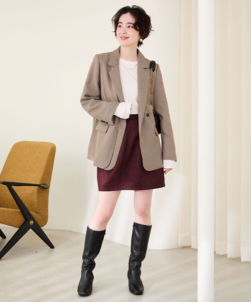 ORiental TRaffic（オリエンタルトラフィック）の「スクエアトゥチャンキーヒールロングブーツ/51501（その他・レディース・ブラック/ブラウン・SS/S/M/L/LL/3L）」の22枚目の写真