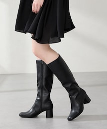 ORiental TRaffic | スクエアトゥチャンキーヒールロングブーツ/51501