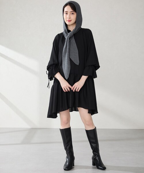 ORiental TRaffic（オリエンタルトラフィック）の「スクエアトゥチャンキーヒールロングブーツ/51501（その他・レディース・ブラック/ブラウン・SS/S/M/L/LL/3L）」の15枚目の写真