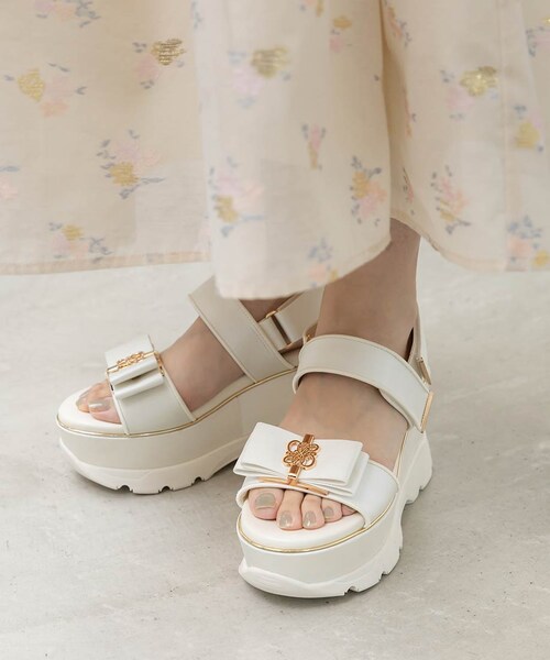 RANDA（ランダ）の「モノグラムリボンボリュームスポーツサンダル（その他・レディース・その他）」の2枚目の写真