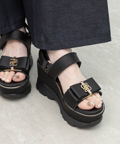 RANDA（ランダ）の「モノグラムリボンボリュームスポーツサンダル（その他・レディース・その他）」の5枚目の写真