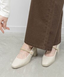 RANDA | チェーンストラップメリージェーンパンプス