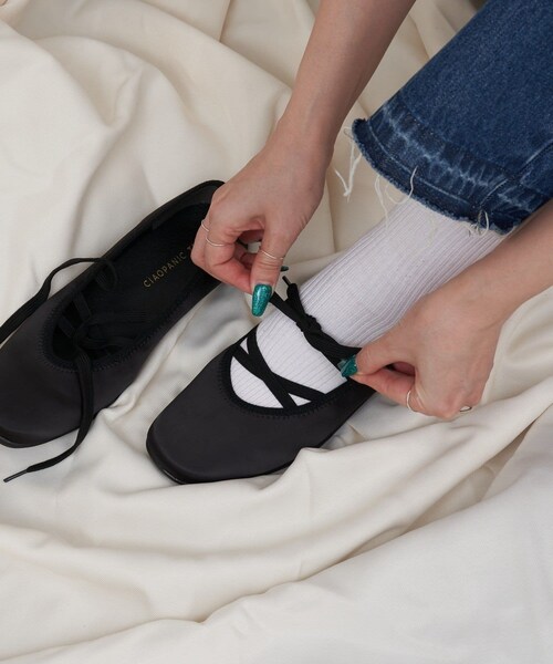 CIAOPANIC TYPY(チャオパニックティピー)の「≪26SS展示会アイテム≫【S~XL展開】バレエスニーカー(バレエシューズ・レディース・ネイビー/ブラック/ブラウン・XL/L/M/S)」の2枚目の写真