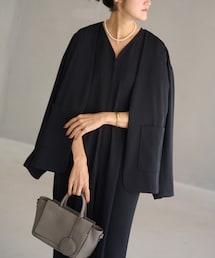 BEARDSLEY | ストレッチツイルジャケット(ノーカラージャケット)