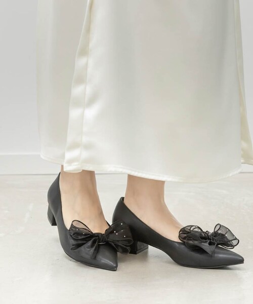 RANDA（ランダ）の「2WAY シアーリボンチャンキーヒールパンプス（その他・レディース・その他）」の7枚目の写真