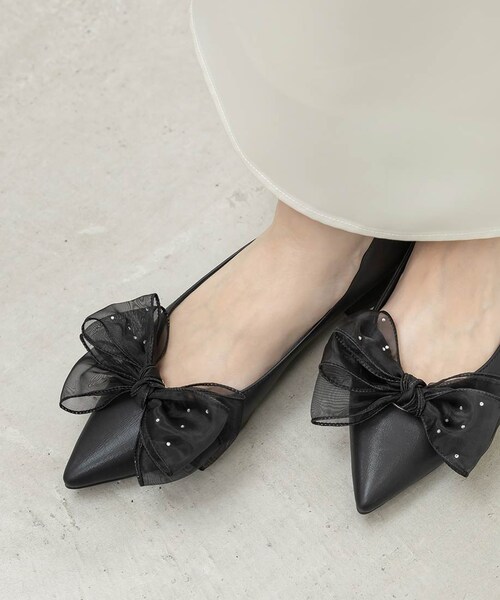 RANDA（ランダ）の「2WAY シアーリボンチャンキーヒールパンプス（その他・レディース・その他）」の8枚目の写真