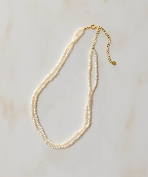 ミニ淡水パール2連ネックレス