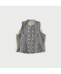 45R | 綿麻ツイードのダブルベスト