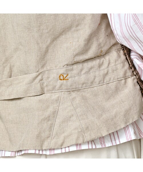 45R（フォーティファイブアール）の「綿麻ツイードのダブルベスト（ジャケット/アウター・レディース・72-ブルーグレンチェック/82-茶グレンチェック・02-M/03-L）」の12枚目の写真