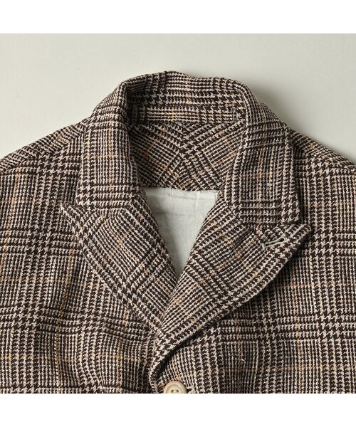 45R（フォーティファイブアール）の「綿麻ツイードの908ジャケッター（ジャケット/アウター・レディース・72-ブルーグレンチェック/82-茶グレンチェック・02-S/03-M/04-L）」の18枚目の写真