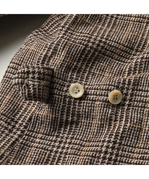45R（フォーティファイブアール）の「綿麻ツイードの908ジャケッター（ジャケット/アウター・レディース・72-ブルーグレンチェック/82-茶グレンチェック・02-S/03-M/04-L）」の22枚目の写真