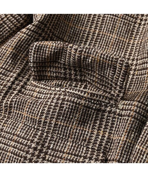 45R（フォーティファイブアール）の「綿麻ツイードの908ジャケッター（ジャケット/アウター・レディース・72-ブルーグレンチェック/82-茶グレンチェック・02-S/03-M/04-L）」の20枚目の写真