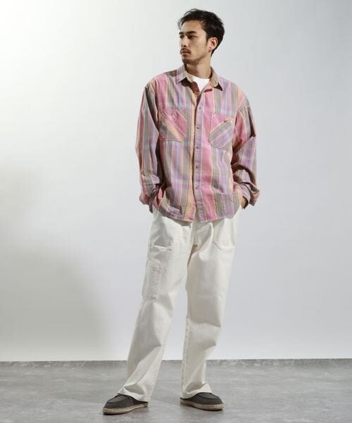 BAYFLOW（ベイフロー）の「≪予約≫フェイクスエードエスパドリーユ（その他・メンズ・チャコール18/ベージュ55・S(26.5cm)/M(27.5cm)）」の4枚目の写真