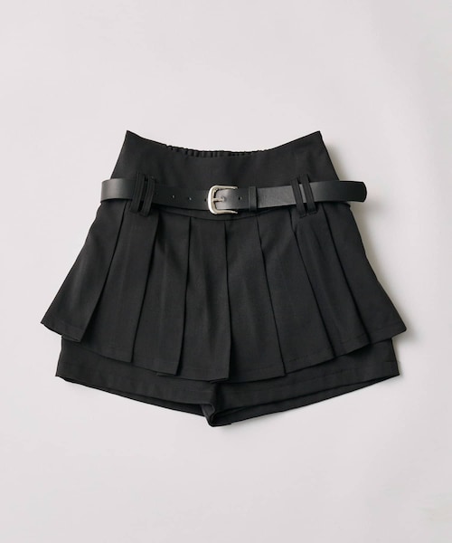 OLIVE des OLIVE(オリーブデオリーブ)の「ベルト付きプリーツスカパン(スカート・レディース・ブラウン/グレー/ブラック・FREE)」の2枚目の写真