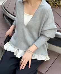 BEARDSLEY | 《FRIPIER》スソフリルキュプラキャミ(タンクトップ)