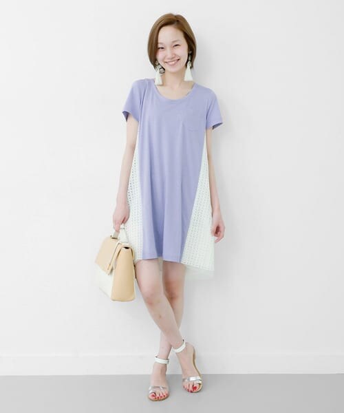 BACKレース切替カットワンピース