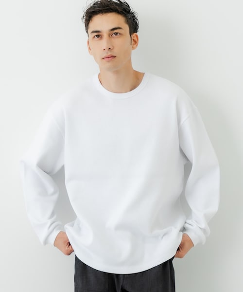 URBAN RESEARCH（アーバンリサーチ）の「度詰めワッフルロングスリーブ（Tシャツ/カットソー・メンズ・WHITE/OATMEAL/GRAY H/BLACK・S/M/L/XL）」の9枚目の写真