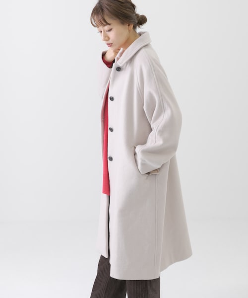 URBAN RESEARCH Sonny Label（アーバンリサーチサニーレーベル）の「ステンカラーウールコート（ステンカラーコート・レディース・ブルー/サンドベージュ/ブラック・FREE）」の21枚目の写真