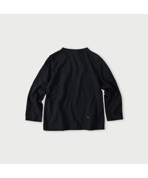 45R(フォーティファイブアール)の「ペーペー君のベタッチプリント四角Tシャツ(再び・影色納戸)(トップス・レディース・75-影色納戸・01-S/02-M/03-L/04-XL/05-XXL)」の2枚目の写真