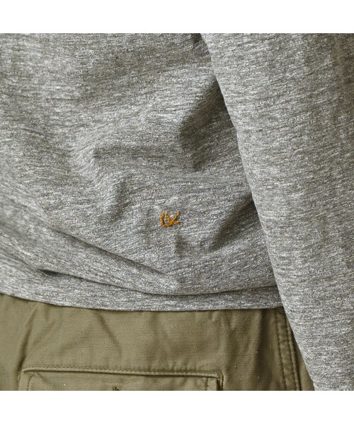 45R(フォーティファイブアール)の「ペーペー君のベタッチプリント四角Tシャツ(再び・トップ)(トップス・レディース・05-ボーンホワイト/23-グレートップ/62-カーキトップ・01-S/02-M/03-L/04-XL/05-XXL)」の12枚目の写真