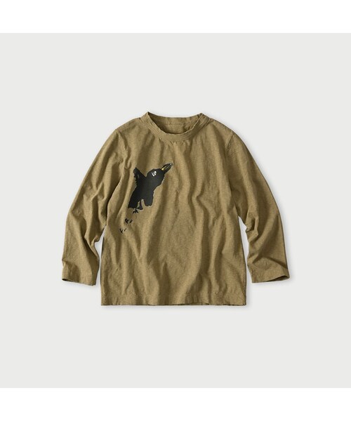 45R(フォーティファイブアール)の「ペーペー君のベタッチプリント四角Tシャツ(再び・トップ)(トップス・レディース・05-ボーンホワイト/23-グレートップ/62-カーキトップ・01-S/02-M/03-L/04-XL/05-XXL)」の3枚目の写真