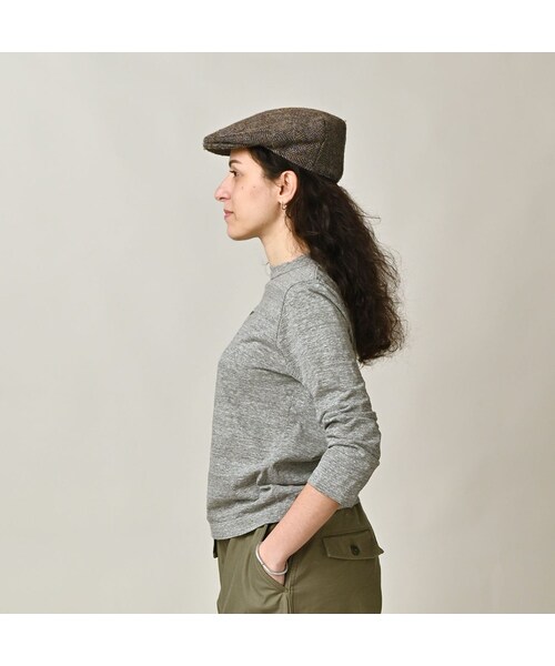 45R(フォーティファイブアール)の「ペーペー君のベタッチプリント四角Tシャツ(再び・トップ)(トップス・レディース・05-ボーンホワイト/23-グレートップ/62-カーキトップ・01-S/02-M/03-L/04-XL/05-XXL)」の7枚目の写真