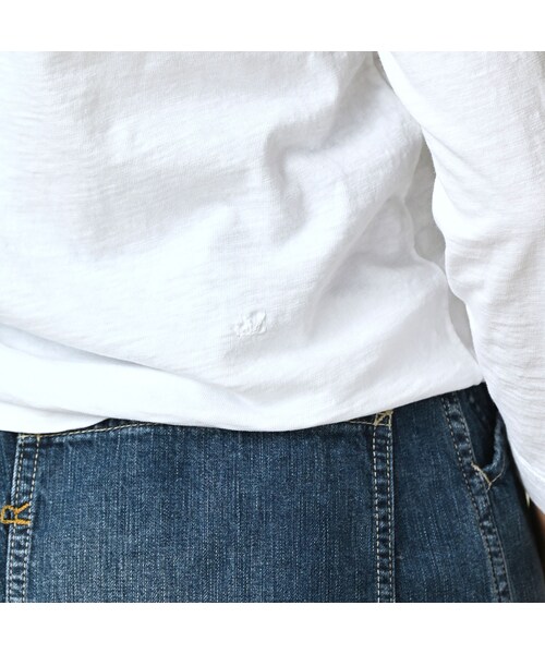 45R（フォーティファイブアール）の「ペーペー君のベタッチプリント四角Tシャツ（再び）（トップス・レディース・02-シロ・02-M/03-L/04-XL/05-XXL）」の10枚目の写真